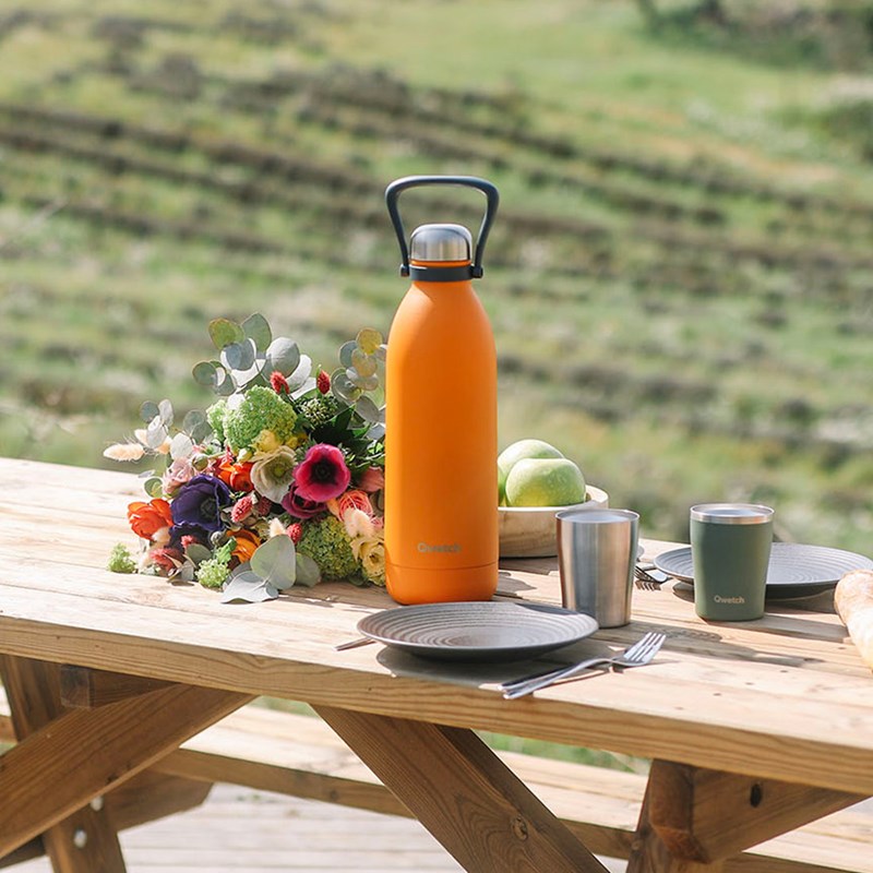 Qwetch bouteille isotherme titan orange