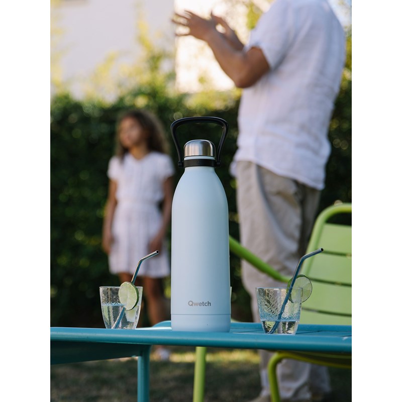 Qwetch bouteille isotherme titan - bleu