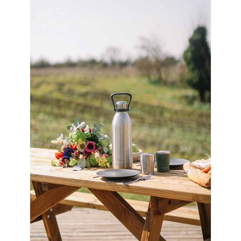 Qwetch bouteille isotherme titan - inox