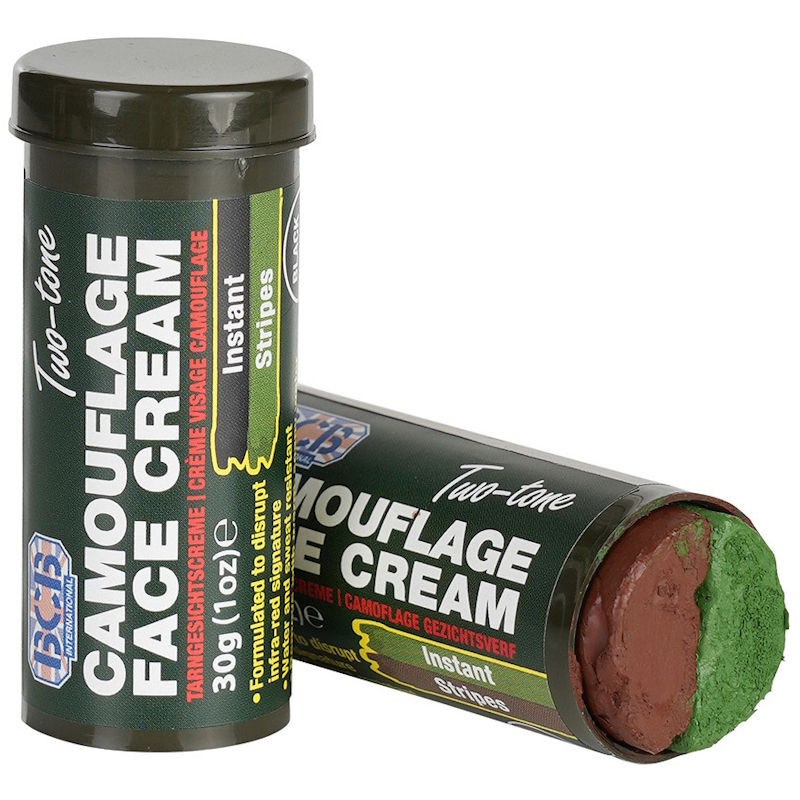 Crème de maquillage camouflage militaire bcb cl1481 vert et marron