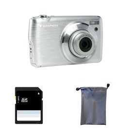 Agfaphoto realishot dc8200 argent + étui + carte sd 16 go