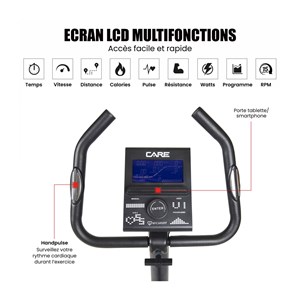 Vélo d'appartement - care - cv-385 - ergomètre et connecté