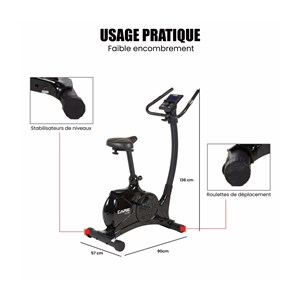 Vélo d'appartement - care - cv-395 ergomètre et connecté