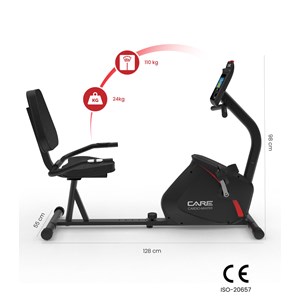Vélo semi allongé - cardio master - care