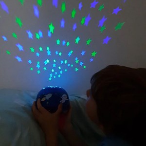 Veilleuse projecteur d'étoiles bleu