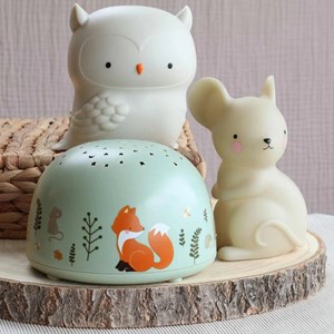 Veilleuse projecteur d'étoiles vert de