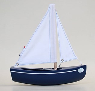 Tirot voilier sloop 21 cm  coque bleu m