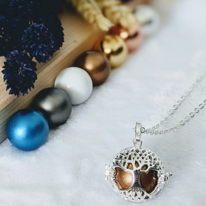 Bola cage - bille bronze - arbre