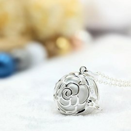 Bola cage - bille blanche - rosa