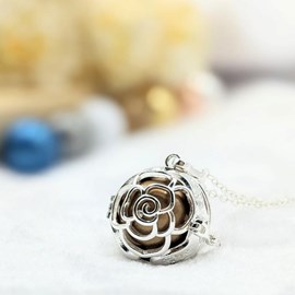 Bola cage - bille bronze - rosa