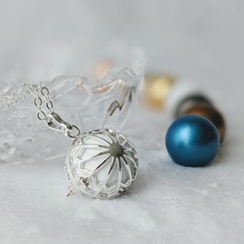 Bola cage - bille blanche - flocon