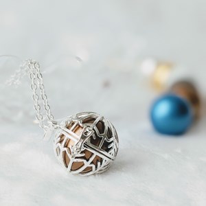 Bola cage - bille bronze - flocon