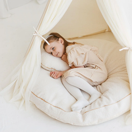 Coussin de sol bouclette creme