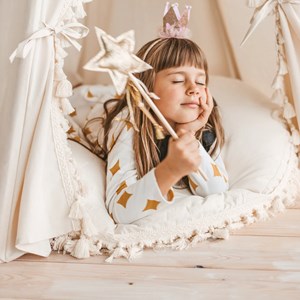 Coussin de sol pompons creme