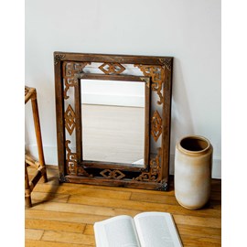 Igor, le miroir carré en bois n°633