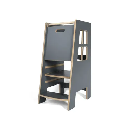 Tupti.wood - Tour d'apprentissage montessori pour enfant en bois gris