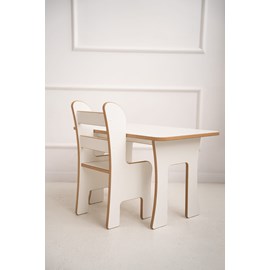 Table et chaise pour enfant blanc