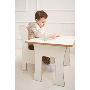 Table et chaise pour enfant blanc