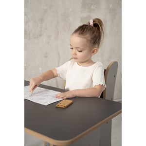 Table et chaise pour enfant gris