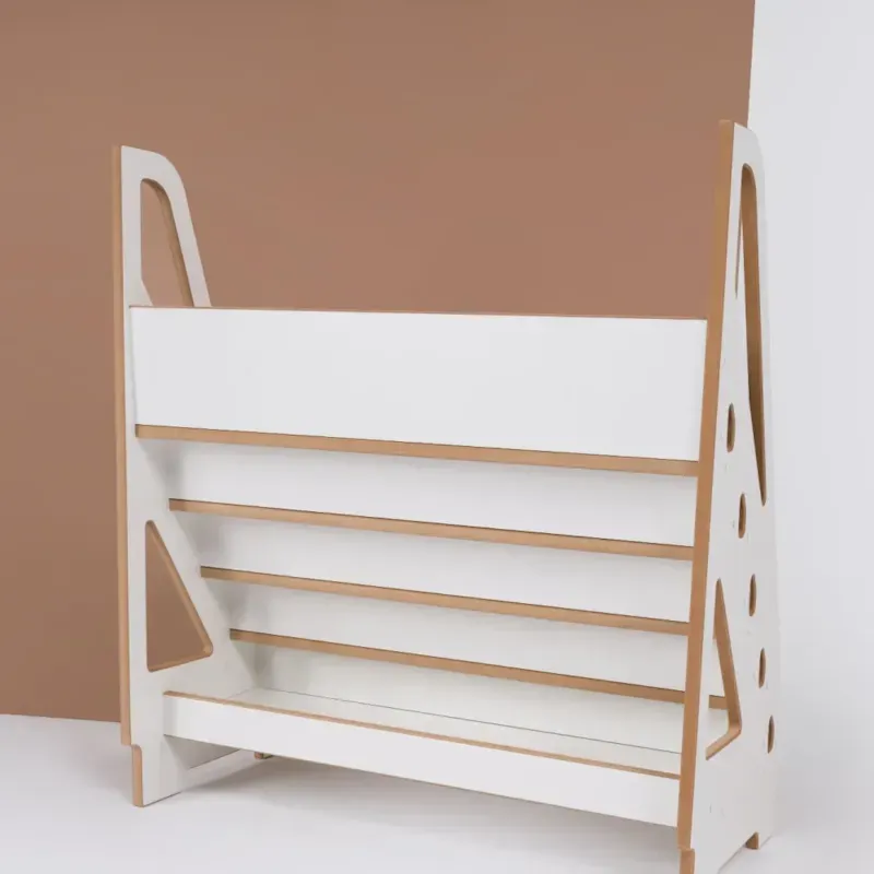 Bibliothèque montessori l84cm pour enfant en bois blanc (Tupti.wood) - Image 2