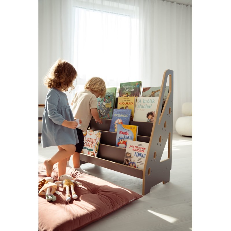 Bibliothèque maxi montessori gris