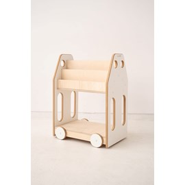 Bibliothèque voiture montessori blanc