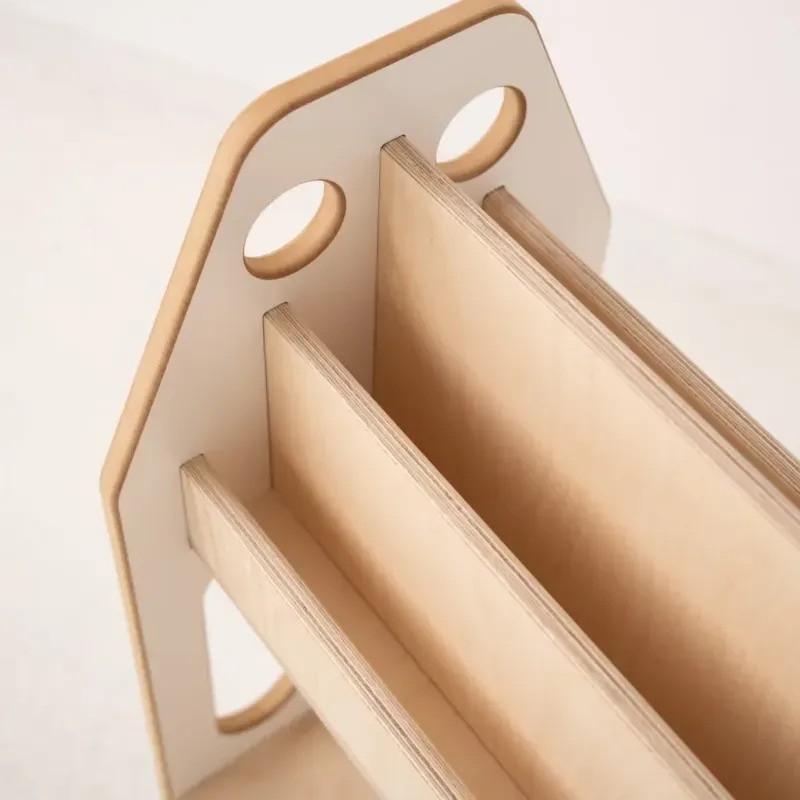 Bibliothèque voiture montessori pour enfant en bois blanc (Tupti.wood) - Image 4