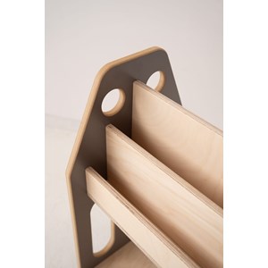 Bibliothèque voiture montessori gris