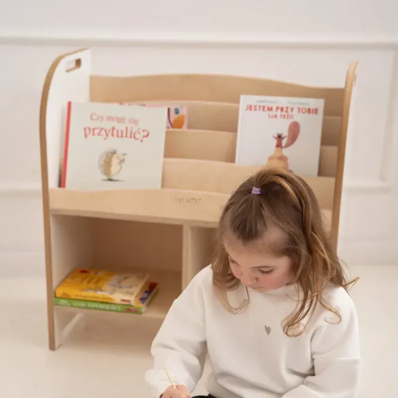 Bibliothèque montessori pour enfant en bois blanc (Tupti.wood) - Image 2