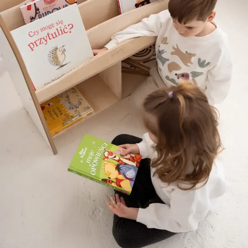 Bibliothèque montessori pour enfant en bois blanc (Tupti.wood) - Image 3