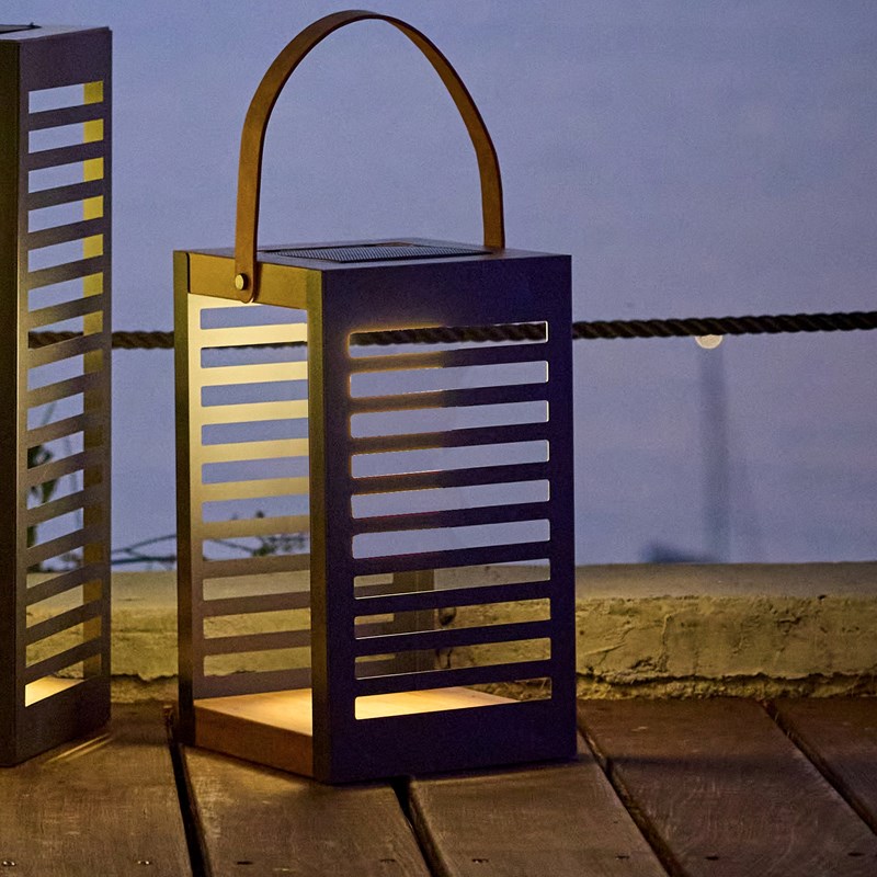 Lanterne solaire rechargeable noir ferian