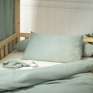 Housse traversin plat gaze coton jeanne