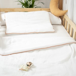 Housse traversin plat gaze coton jeanne