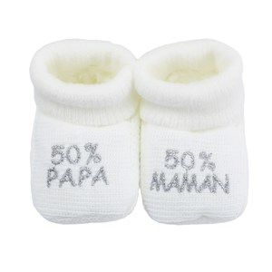 Chaussons naissance - message :  50% mam