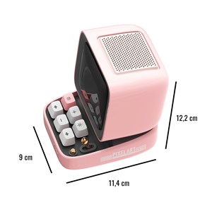 Enceinte bluetooth retro pc pixel art ditoo-pro rose - divoom