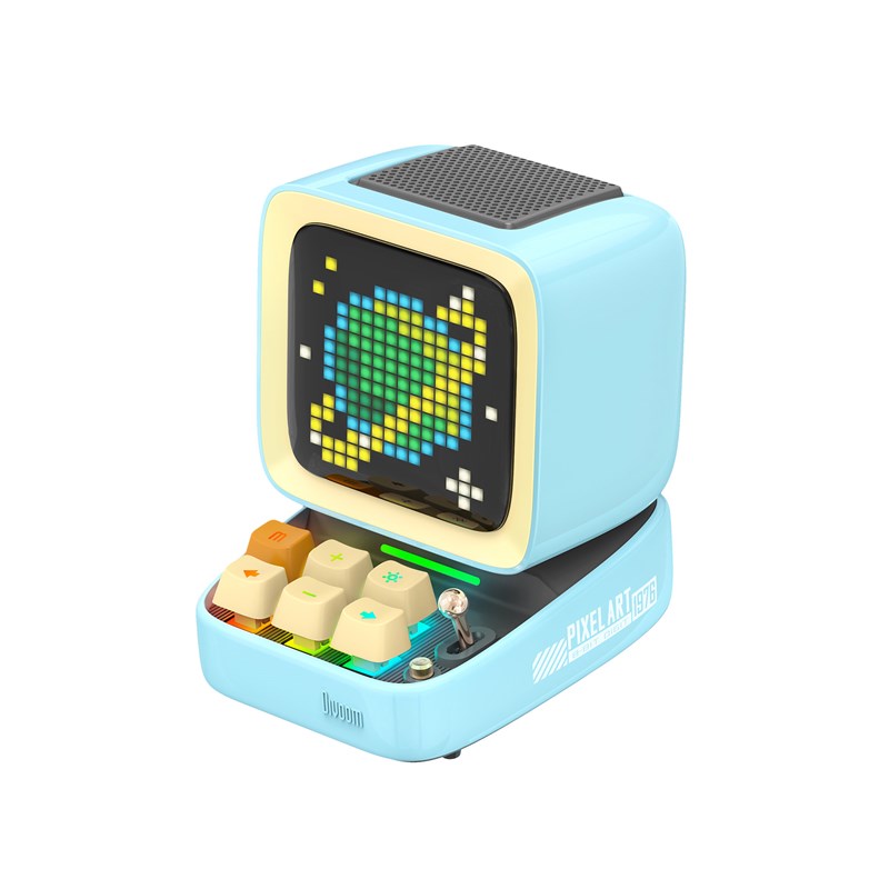 Enceinte bluetooth retro pc pixel art ditoo-pro bleu - divoom