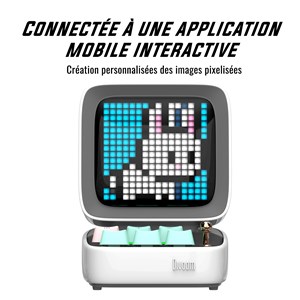 Enceinte bluetooth retro pc pixel art ditoo-pro blanc - divoom
