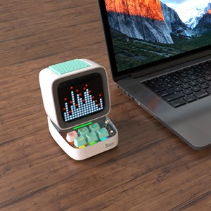 Enceinte bluetooth retro pc pixel art ditoo-pro blanc - divoom