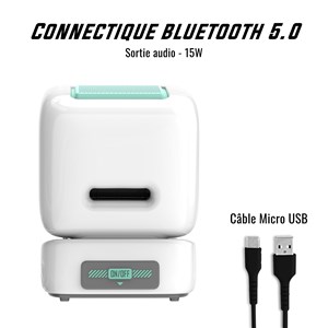 Enceinte bluetooth retro pc pixel art ditoo-pro blanc - divoom