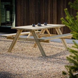 Table pique-nique bois pliante – vert