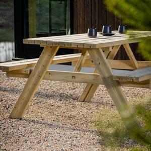 Table pique-nique bois pliante – vert
