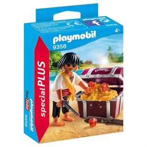 Figurines - pirate avec coffre au trésor