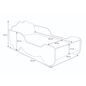 Lit enfant calèche 160x80
