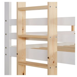 Lit superposé 90x200 blanc 3 places