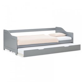 Lit gigogne 90x200 cm - couleur gris