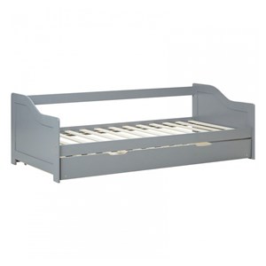 Lit gigogne 90x200 cm - couleur gris