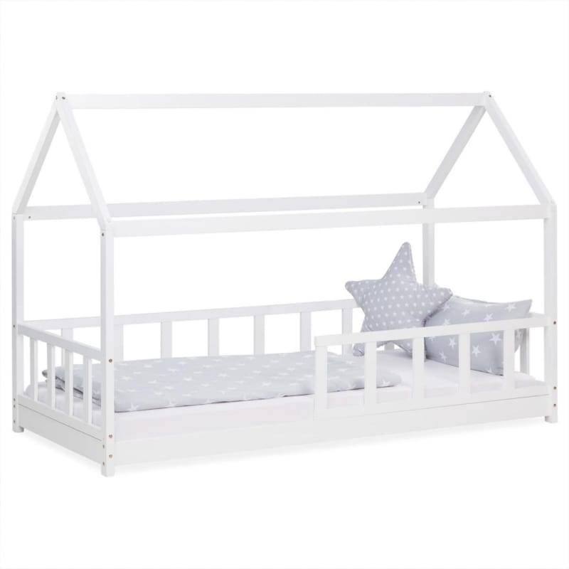 Lit d'enfant 90x200 cm lit cabane montessori avec barriere