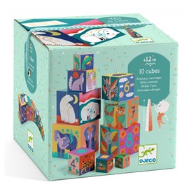 10 cubes a empiler animaux sauvages