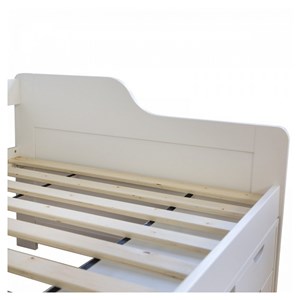 Lit banquette avec gigogne - blanc