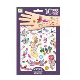 Tatouages plume color djeco